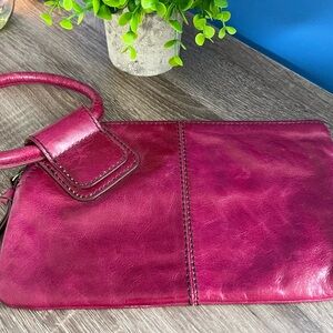 HOBO berry color Sable wristlet